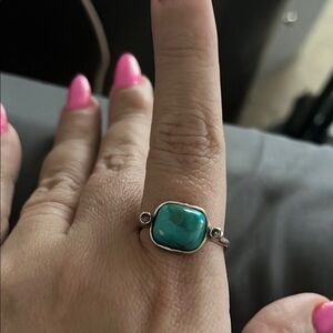 .925 Sterling Silver, Turquoise and purple Tanzanite Ring, Opulenza Designs, 10